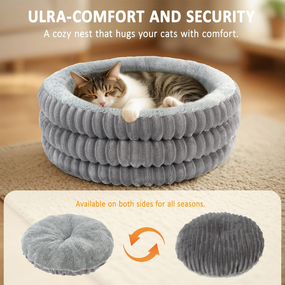 TechTail Cat Bed with non slip bottom stays steady on floors