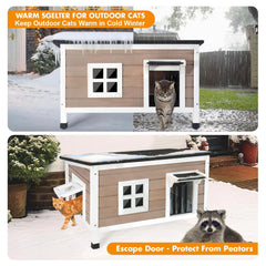 TechTail outdoor shelter weatherproof side view protects against rain and wind.