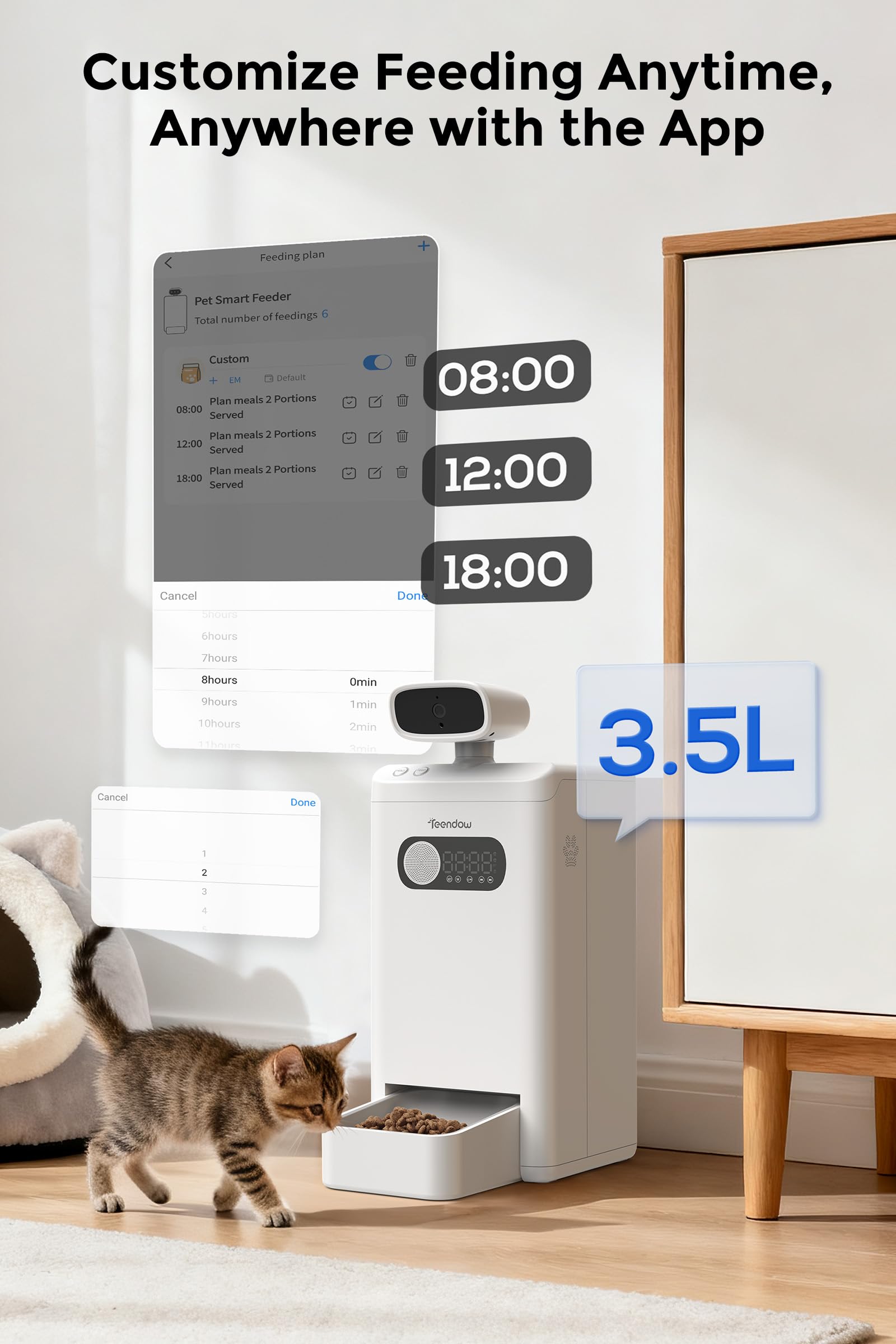 Teendow XLY-M1 app control makes feeding and watching simple from your phone.