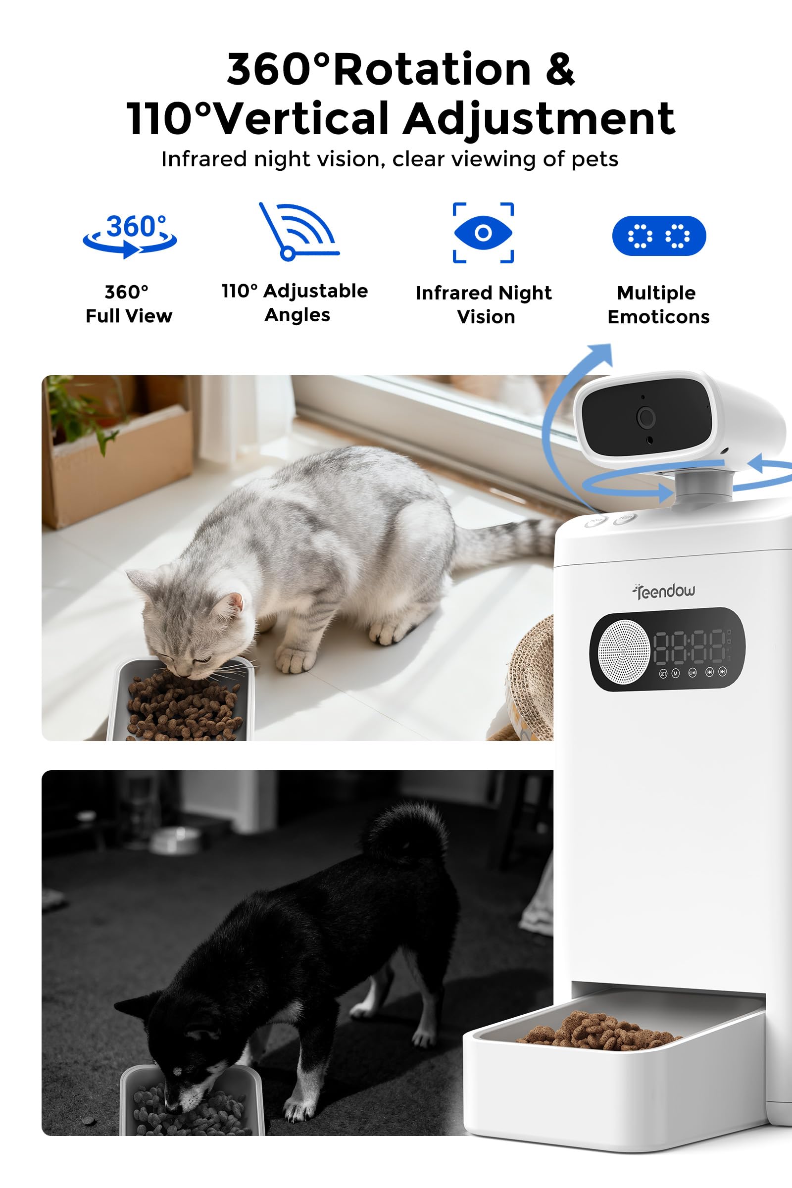 Teendow XLY-M1 night vision preserves pet details after dark for reliable monitoring.