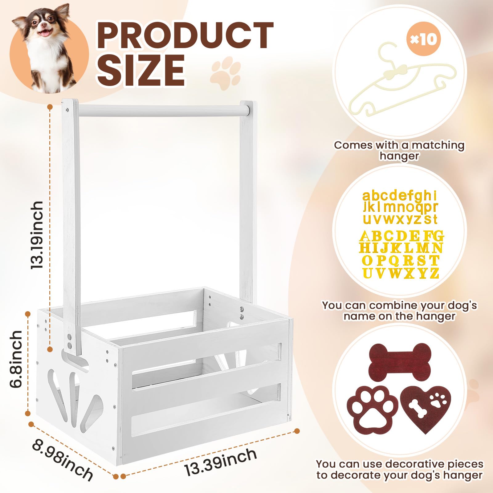 Teenyyou dog closet hanging rod detail for easy organization