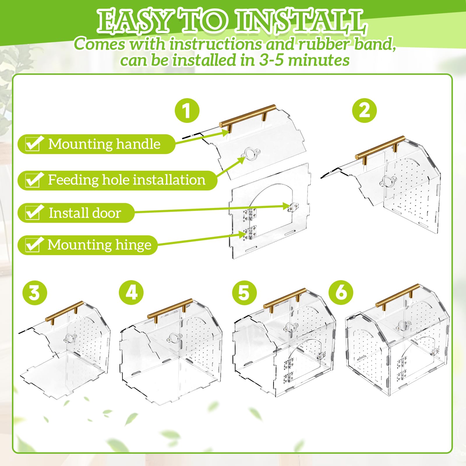 Teenyyou Jumping Spider Enclosure handle emphasizing portable setup and reduced vibration.