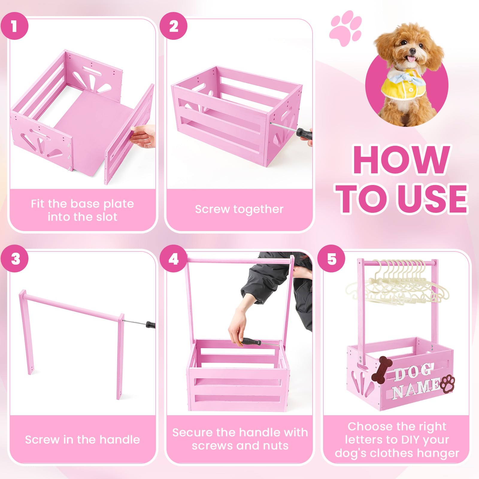 Teenyyou personalized alphabet letters: customizable decor for pet wardrobe