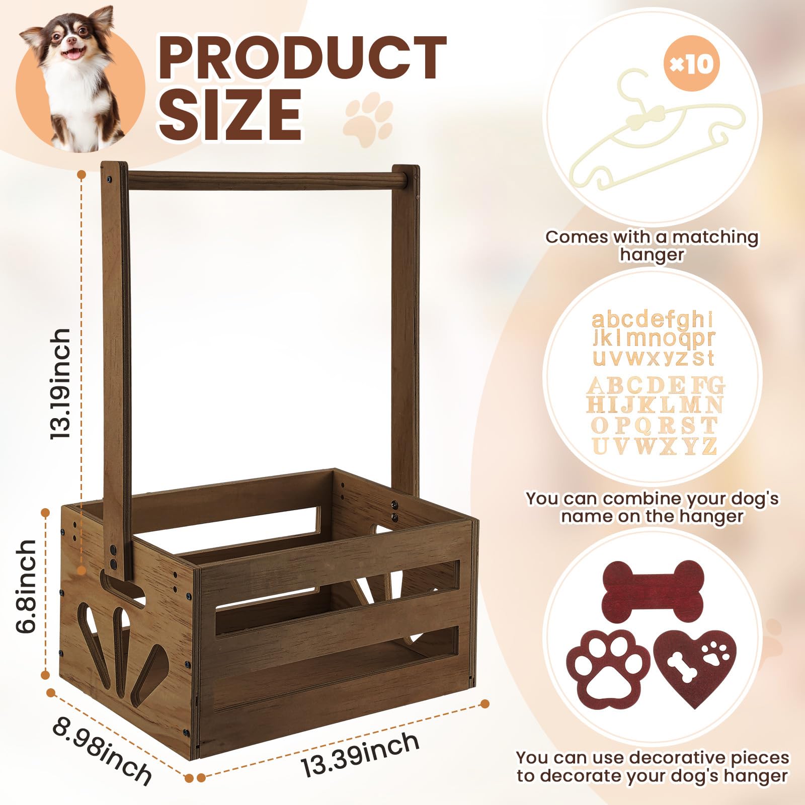 Teenyyou dog closet with hanging rod demonstrates easy-access garment organization for small pets
