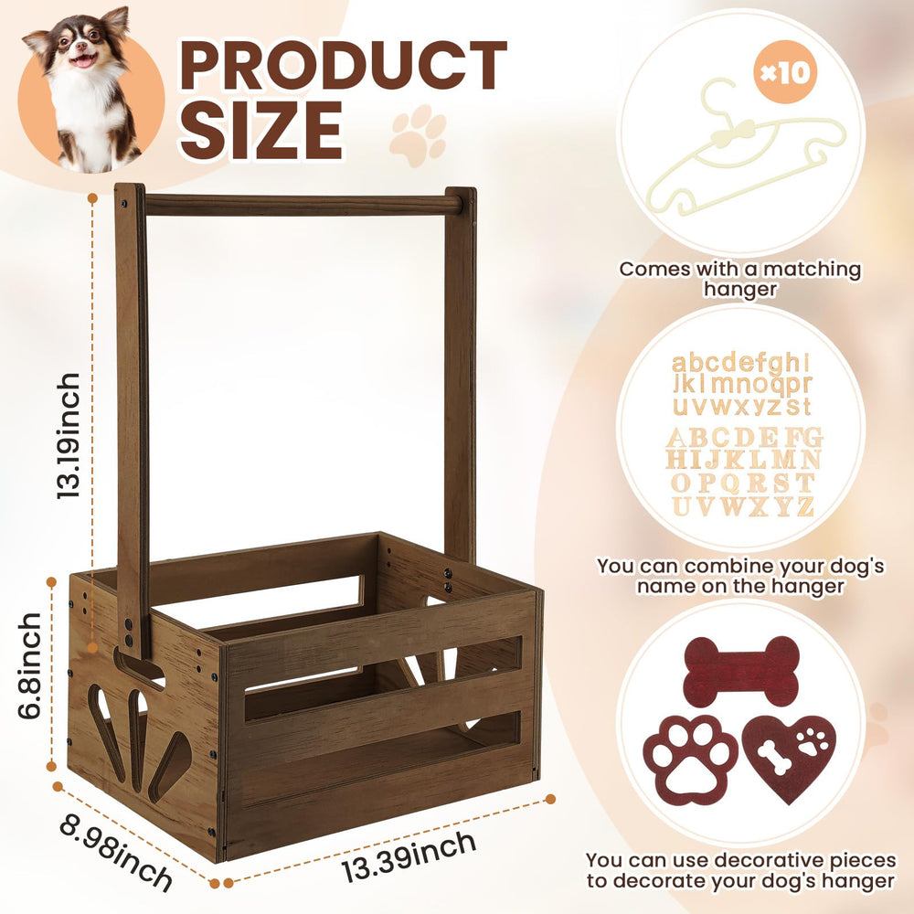 Teenyyou dog closet with hanging rod demonstrates easy-access garment organization for small pets