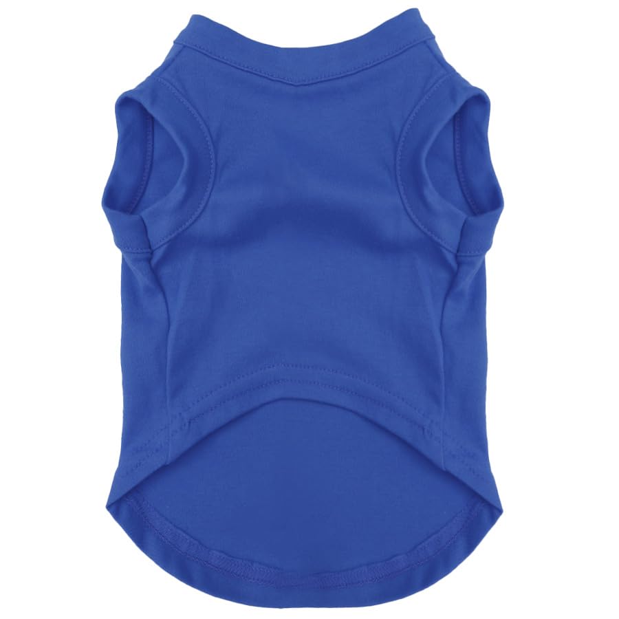 Tees & Tails I\'m Kind of an A(Problem) Dog tee royal blue fabric close-up shows soft breathable material.