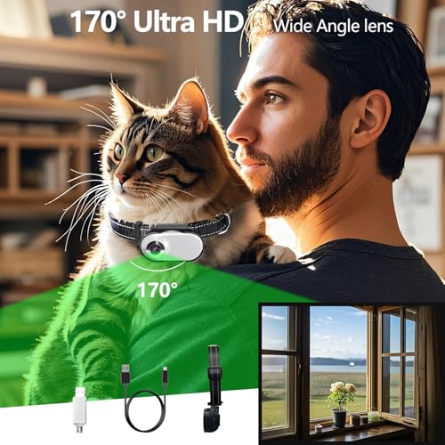 TEFIRE Dog Camera Collar records crisp 1080p footage from a pet perspective.