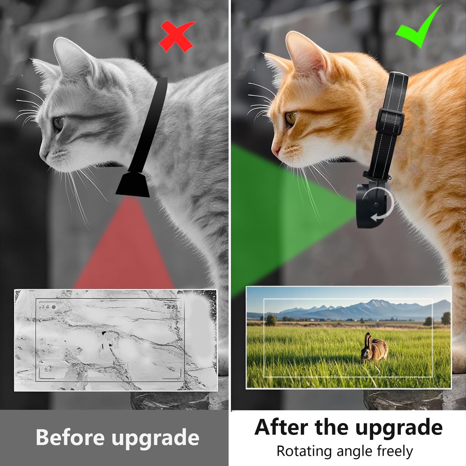 TEFIRE Dog Camera Collar shows ultra-light 50g design for comfortable wear.