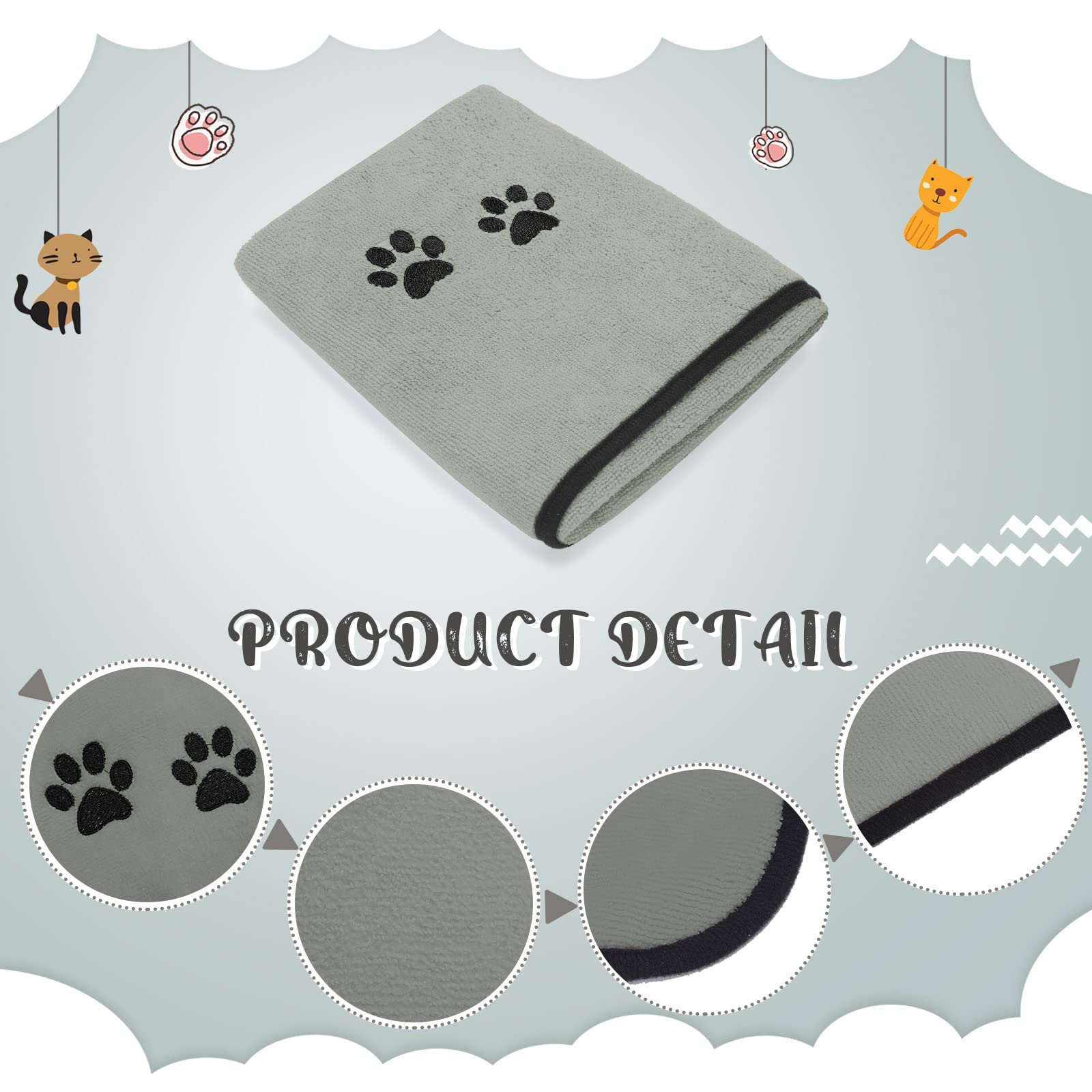 Tegeme dog towel in use after bath soft and cozy for pets