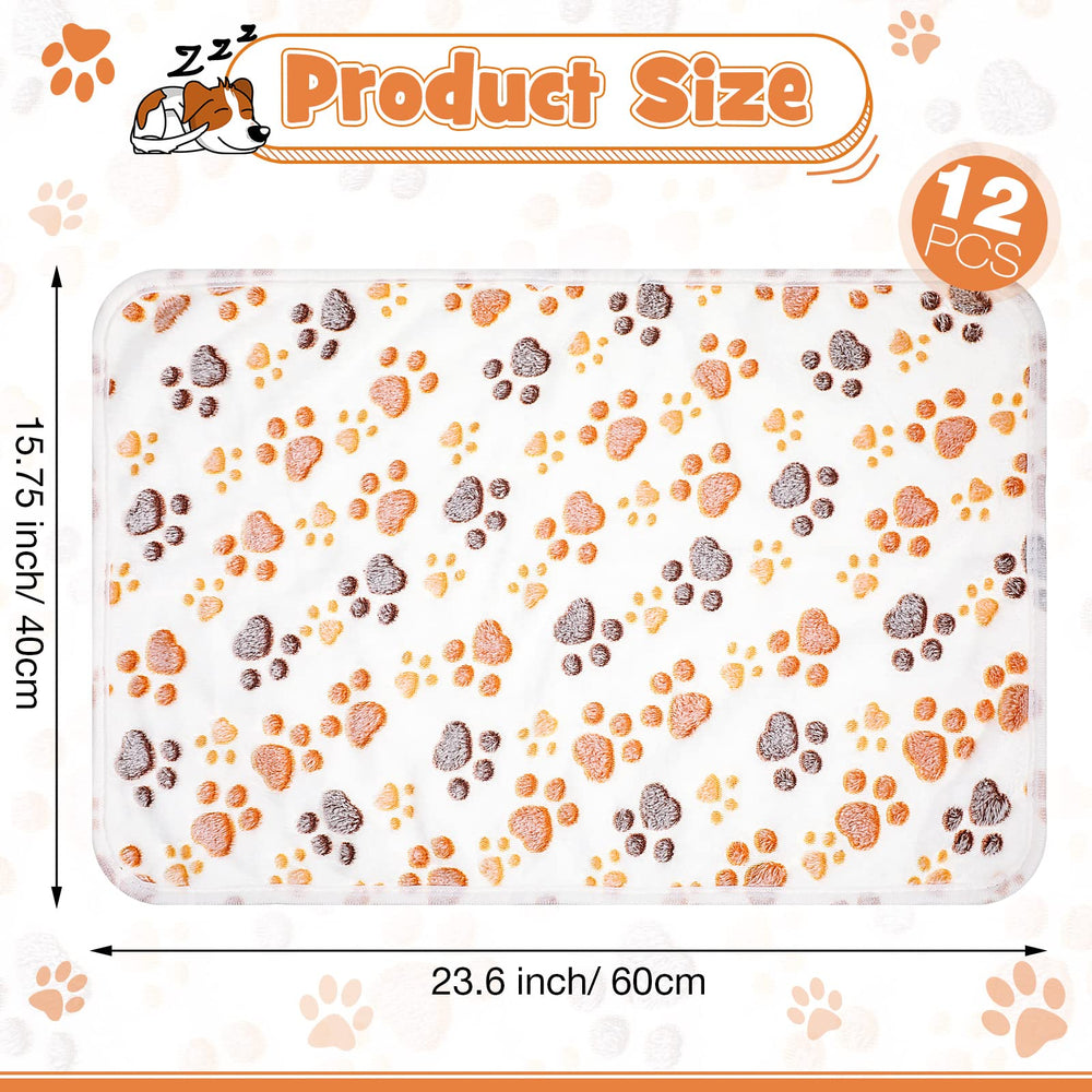 Tegeme paw-print blanket adds plush comfort for pets during naps.