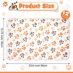 Tegeme paw-print blanket adds plush comfort for pets during naps.