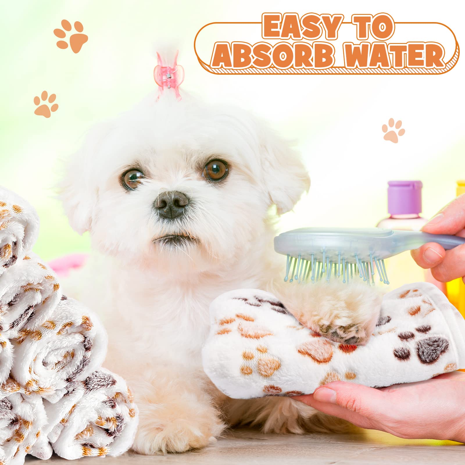 Tegeme paw-print blanket suited for kennels, beds, or nests.