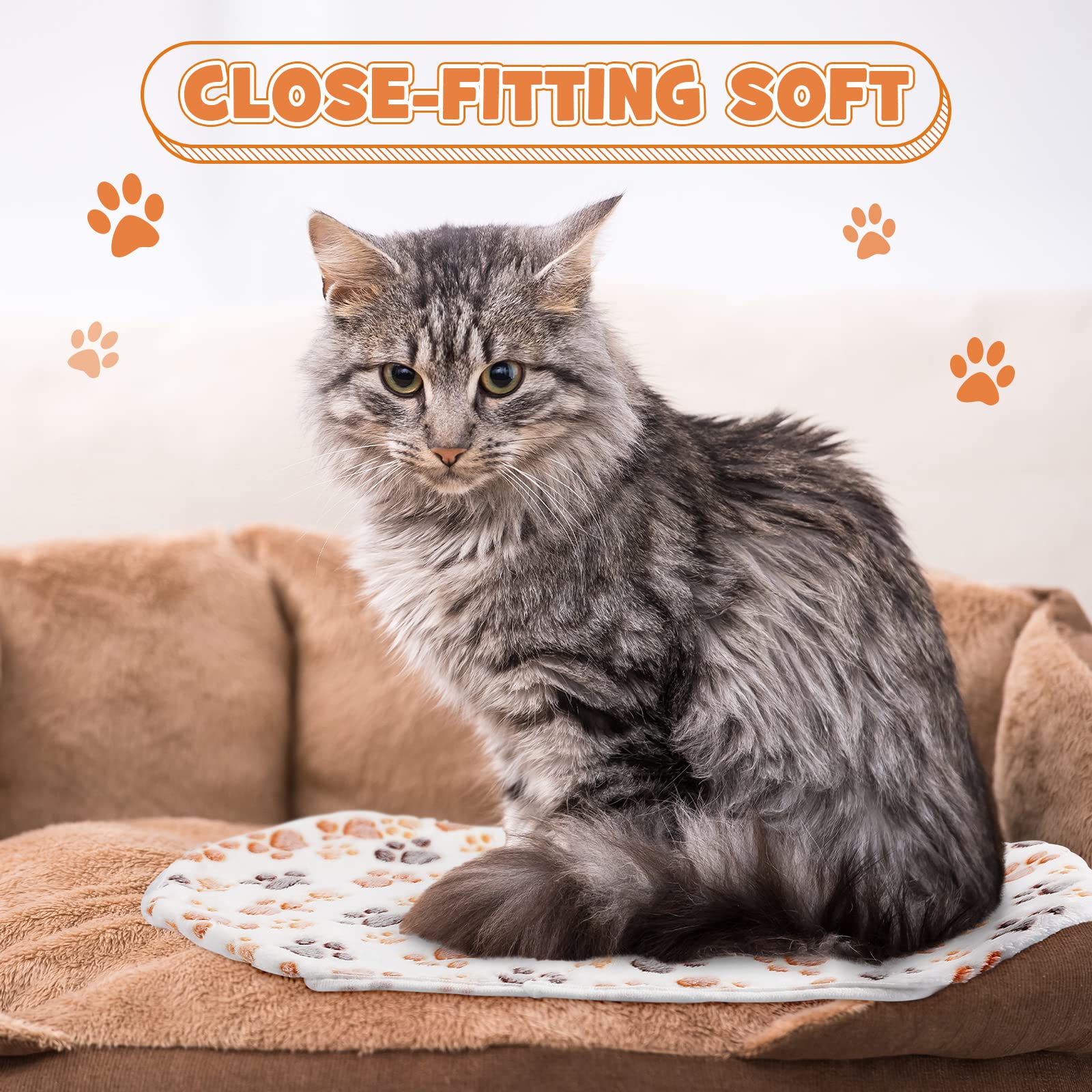 Tegeme paw-print blanket complements home décor while keeping pets warm.