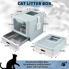 Tehoao stainless steel litter box lid highlights rust resistance and cleaning ease