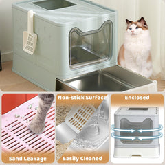 Tehoao litter box top with perforations showcases odor-control