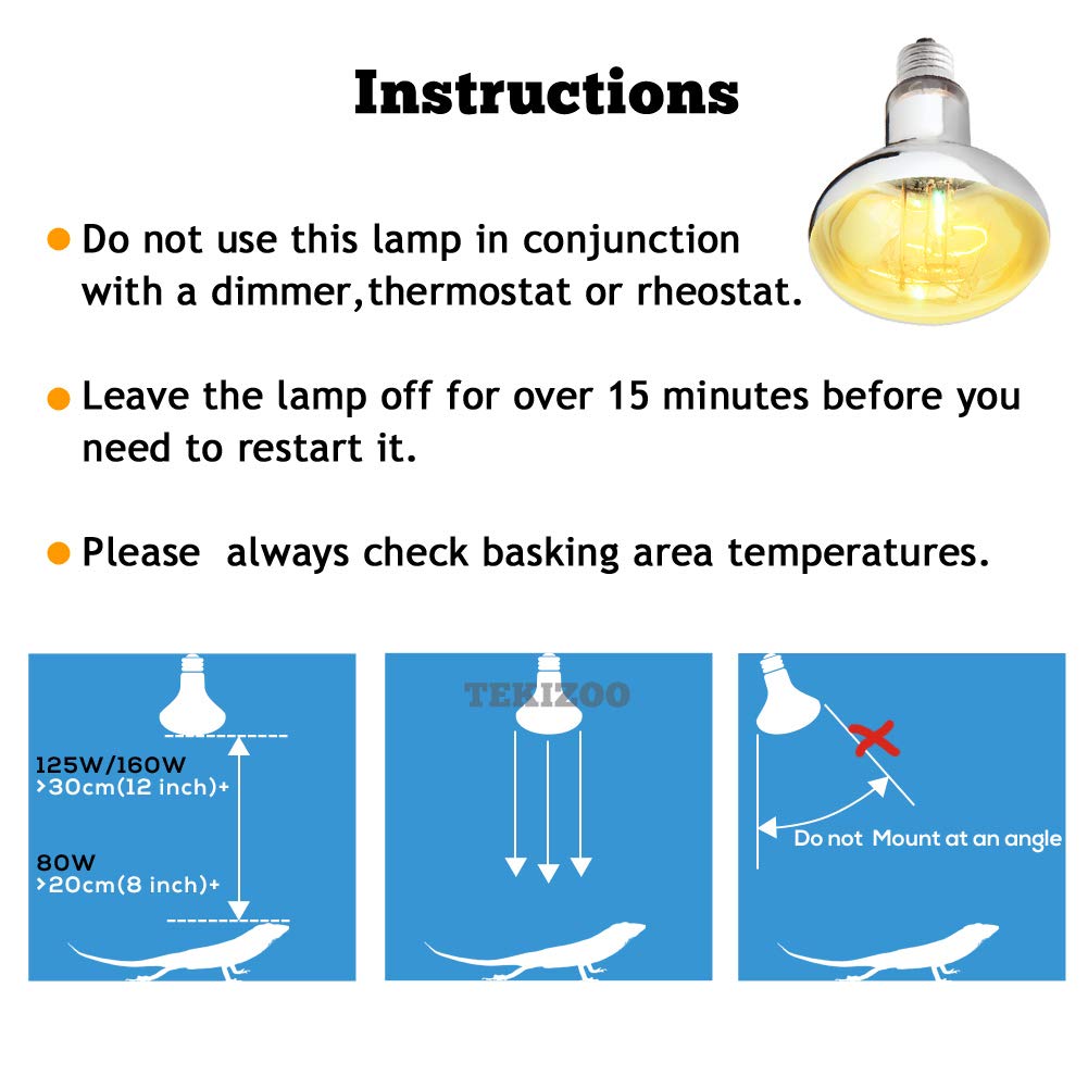 TEKIZOO sun lamp compatibility with enclosures ensures reliable UVA UVB delivery.