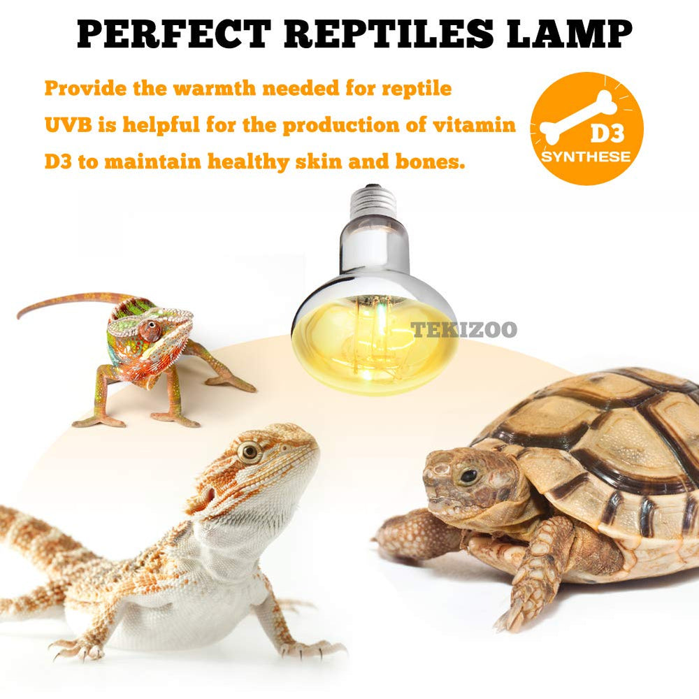 TEKIZOO sun lamp 125W setup in tank showcases enclosure-ready heat and light.