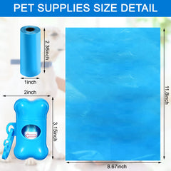 Teling bone-shaped dispenser with three holders keeps bags accessible