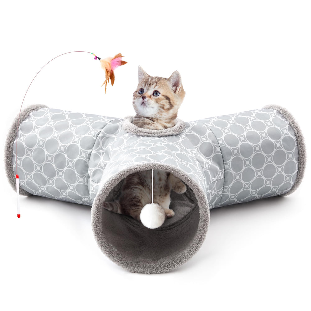 Tempcore cat tunnel 3-way design for versatile indoor play