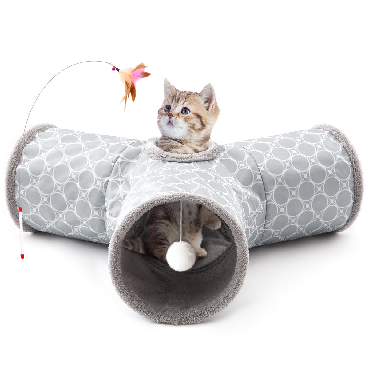 Tempcore cat tunnel 3-way design for versatile indoor play