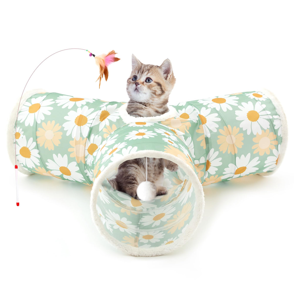 Tempcore cat tunnel three-way collapsible setup for versatile indoor play