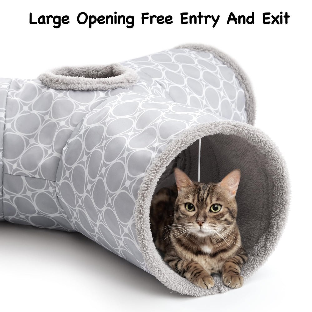 Tempcore cat tunnel with ball toy fueling interactive play