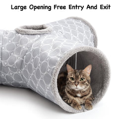 Tempcore cat tunnel with ball toy fueling interactive play