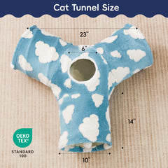 Tempcore cat tunnel collapsible design makes storage and travel easy.