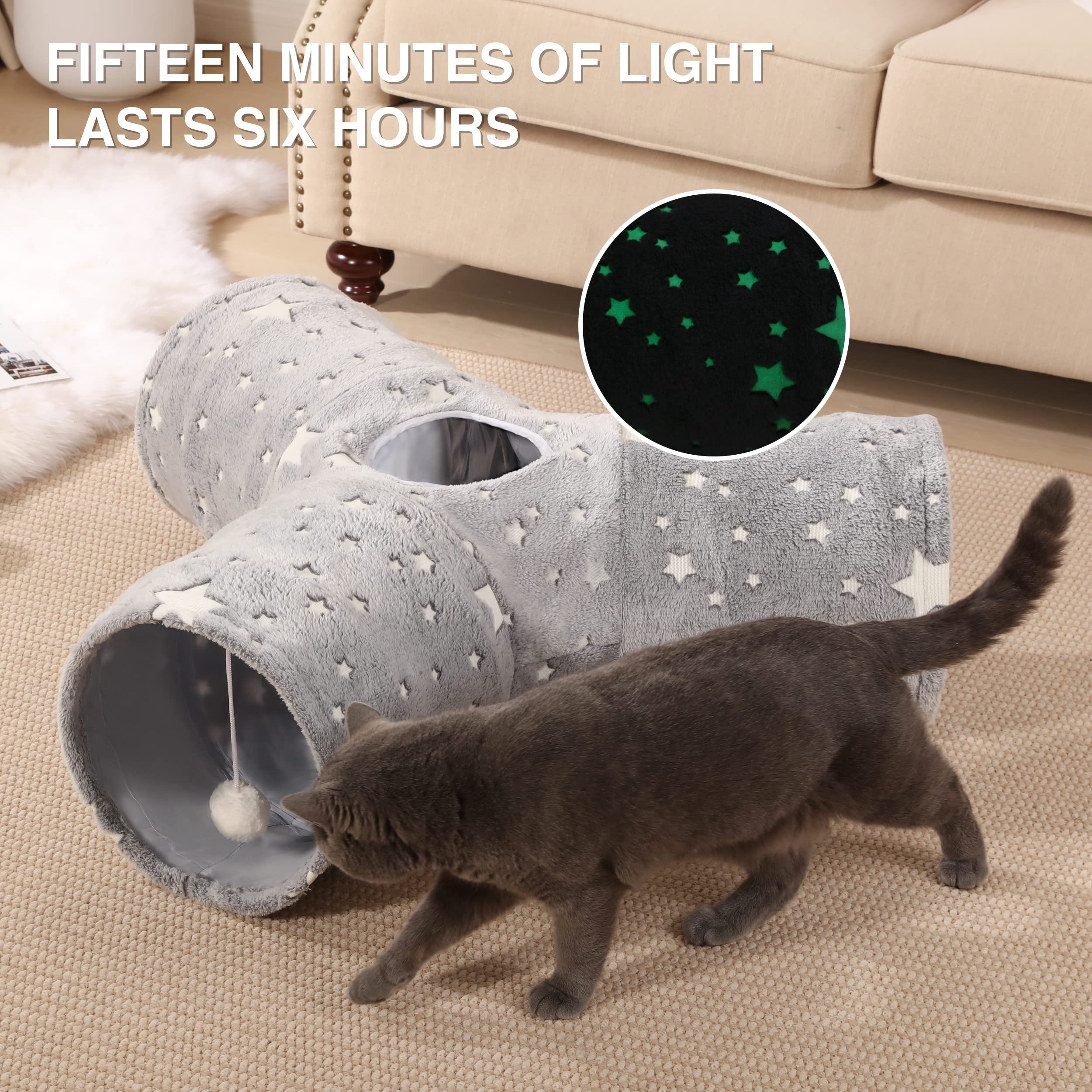 Tempcore cat tunnel dangling ball exit boosts interactive chasing.