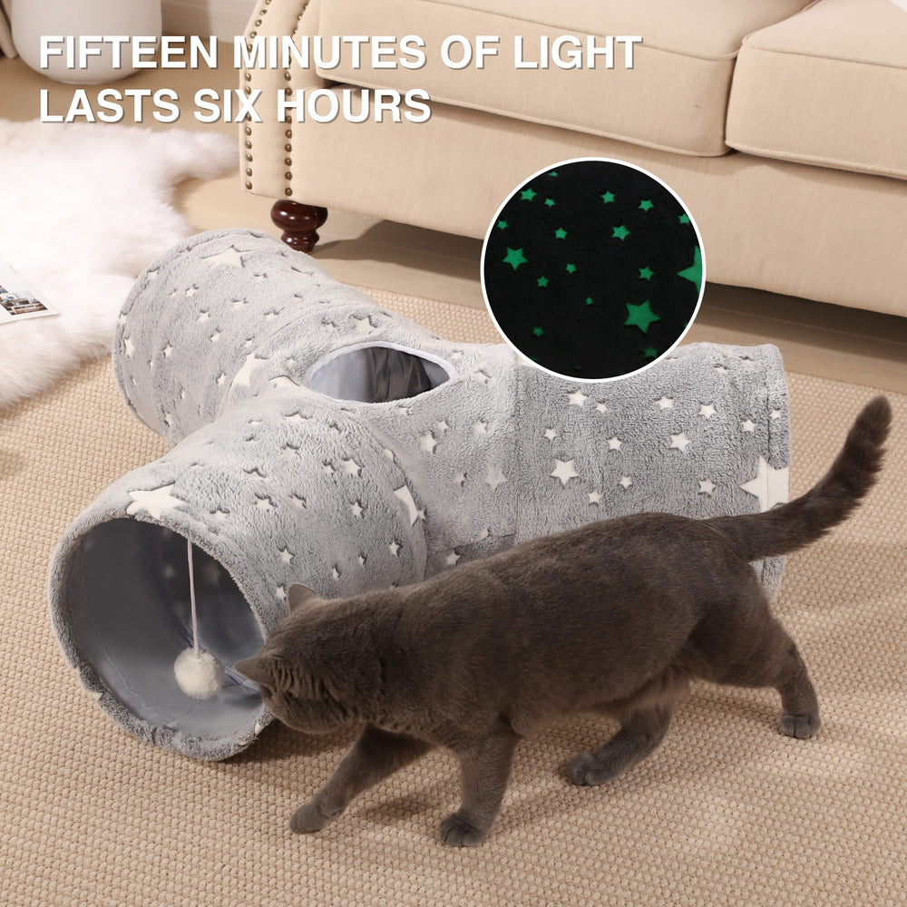 Tempcore cat tunnel dangling ball exit boosts interactive chasing.