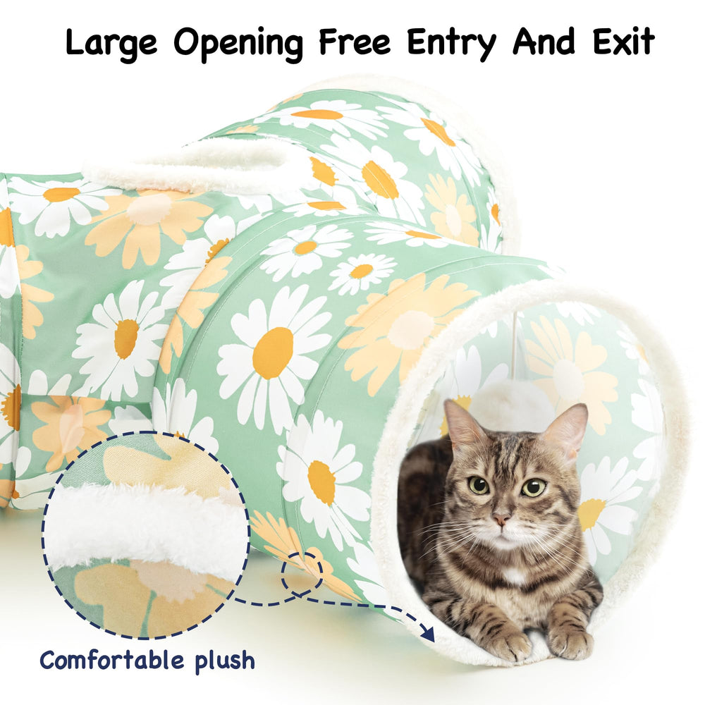 Tempcore cat tunnel dangling ball exit encourages chasing and interactive fun