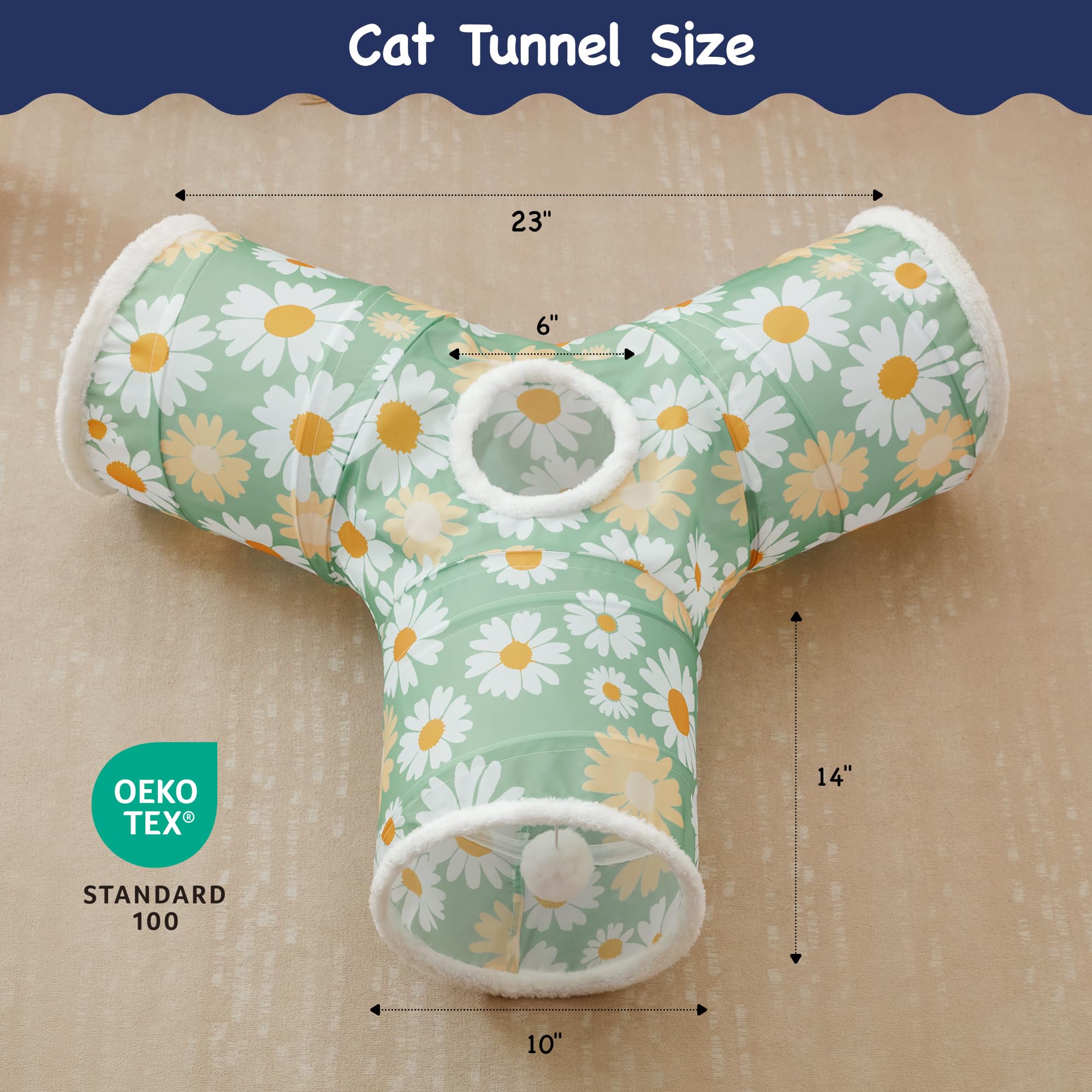 Tempcore cat tunnel folded compact for travel and on-the-go entertainment