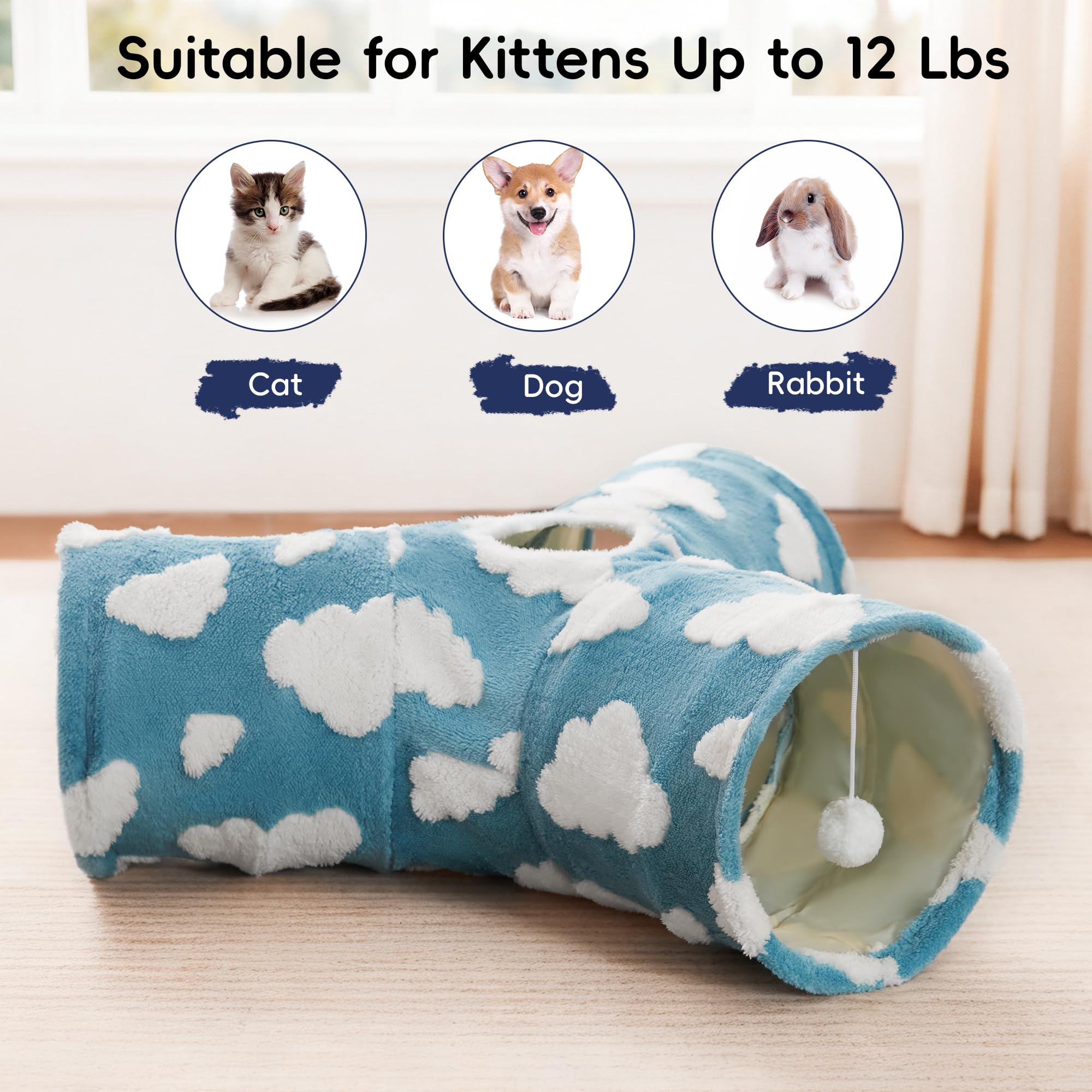 Tempcore cat tunnel creates an engaging indoor play zone for kittens.