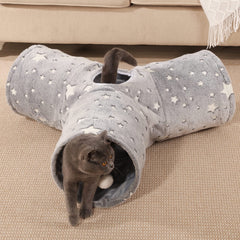 Tempcore cat tunnel peephole entry promotes curious indoor exploration.