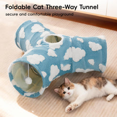 Tempcore cat tunnel peephole invites curious cats to observe while staying engaged.