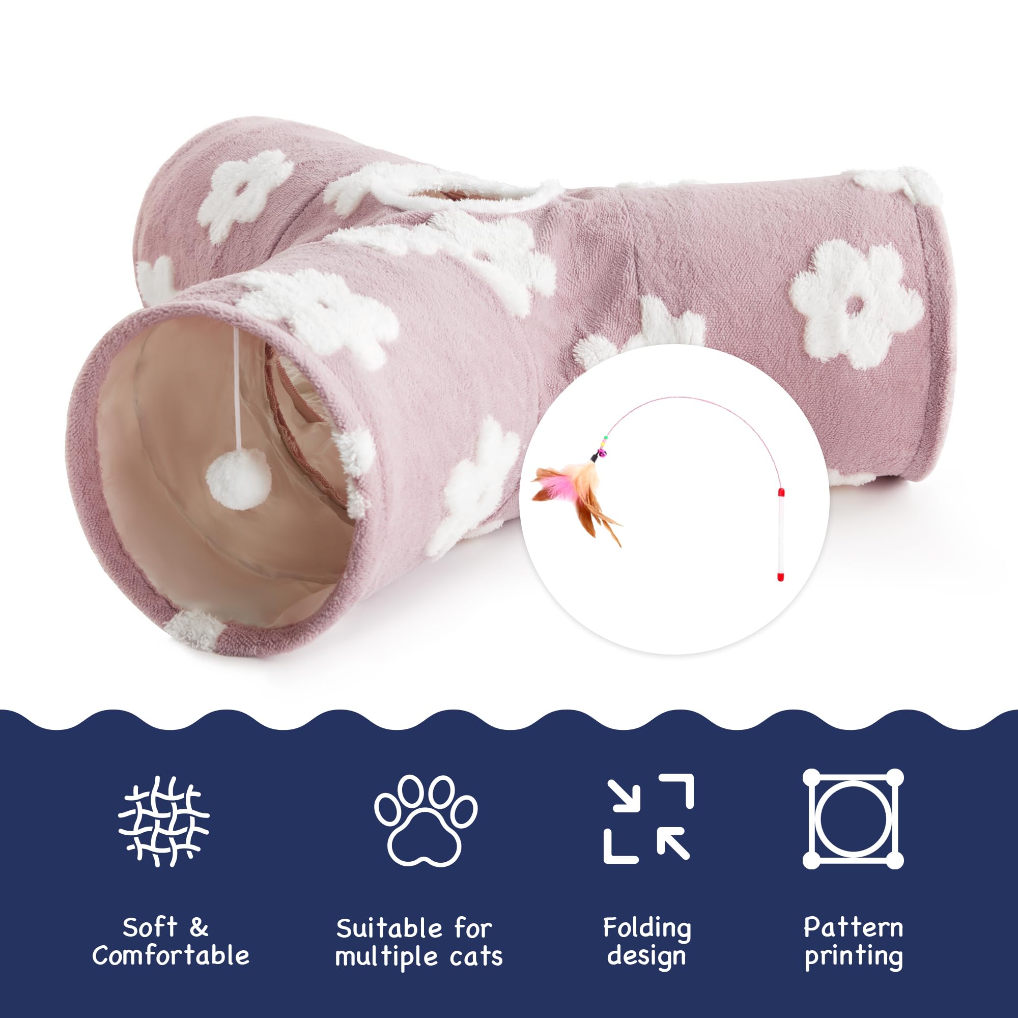 Tempcore Cat Tunnel features tear-resistant fabric and secure ends for safety