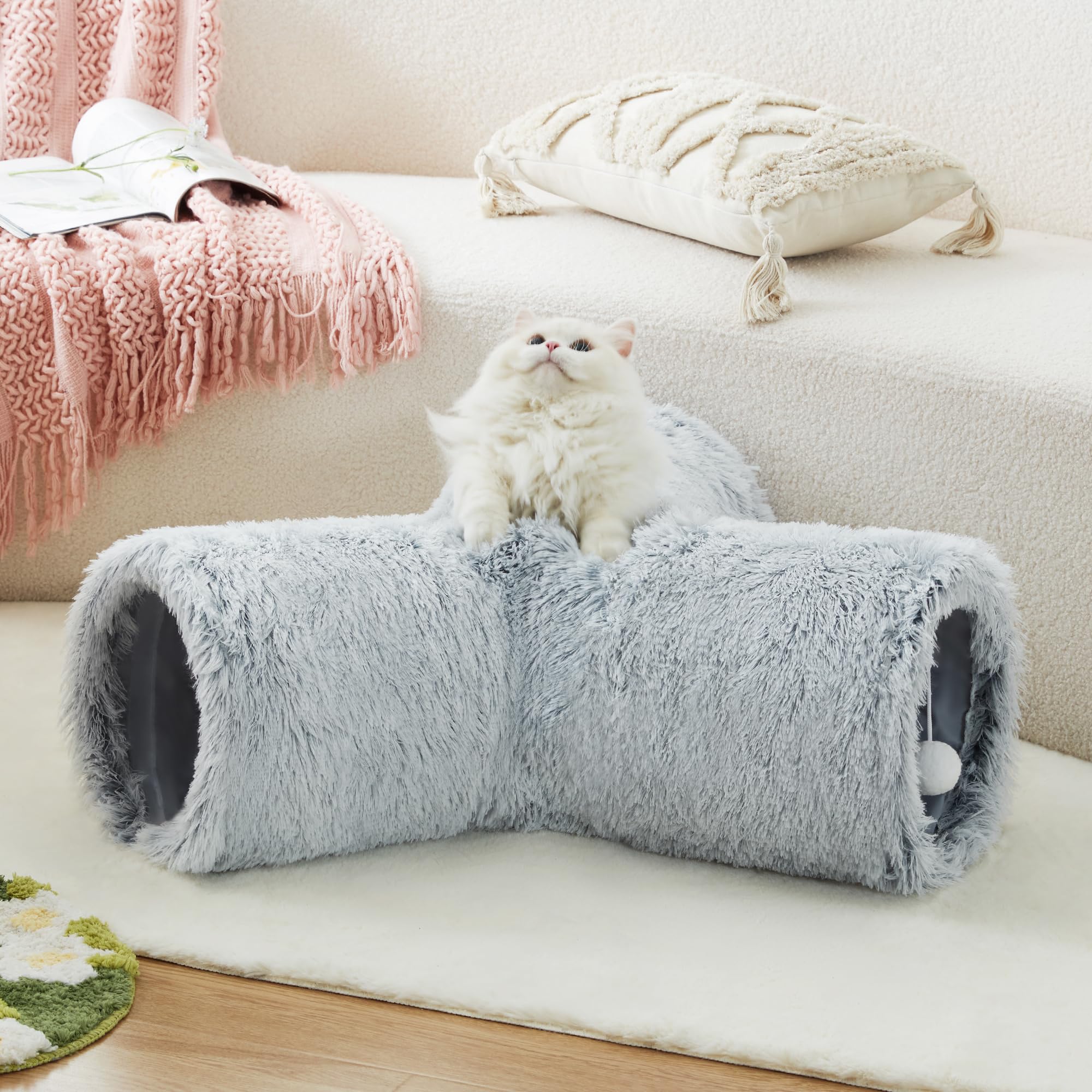 Tempcore Plush Cat Tunnel collapsible design for quick setup