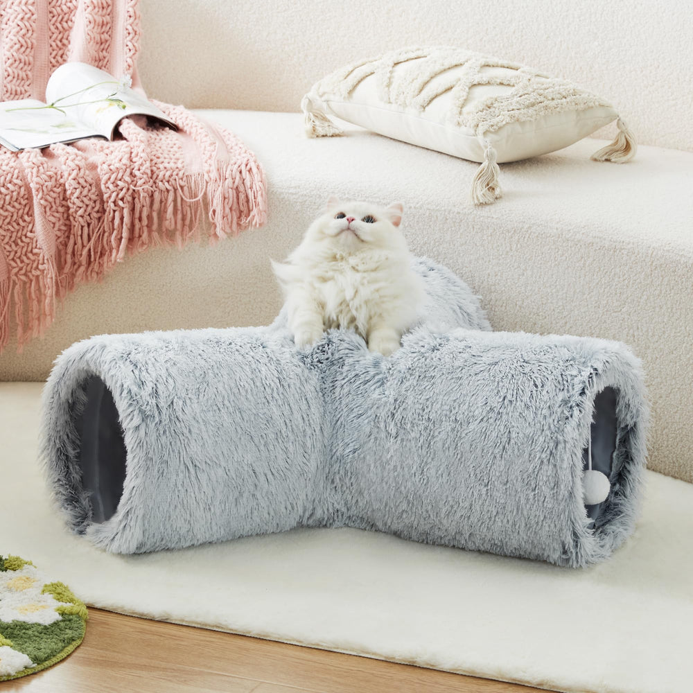 Tempcore Plush Cat Tunnel collapsible design for quick setup