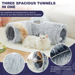 Tempcore Plush Cat Tunnel peephole view for peek-and-chase sessions