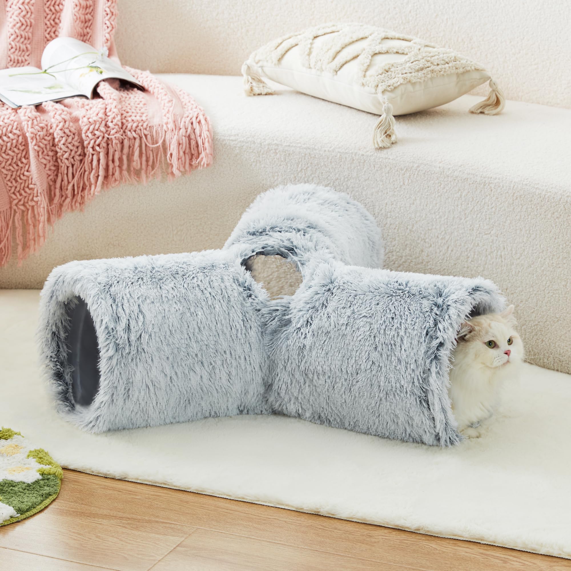 Tempcore Plush Cat Tunnel sturdy steel frame with protective ends