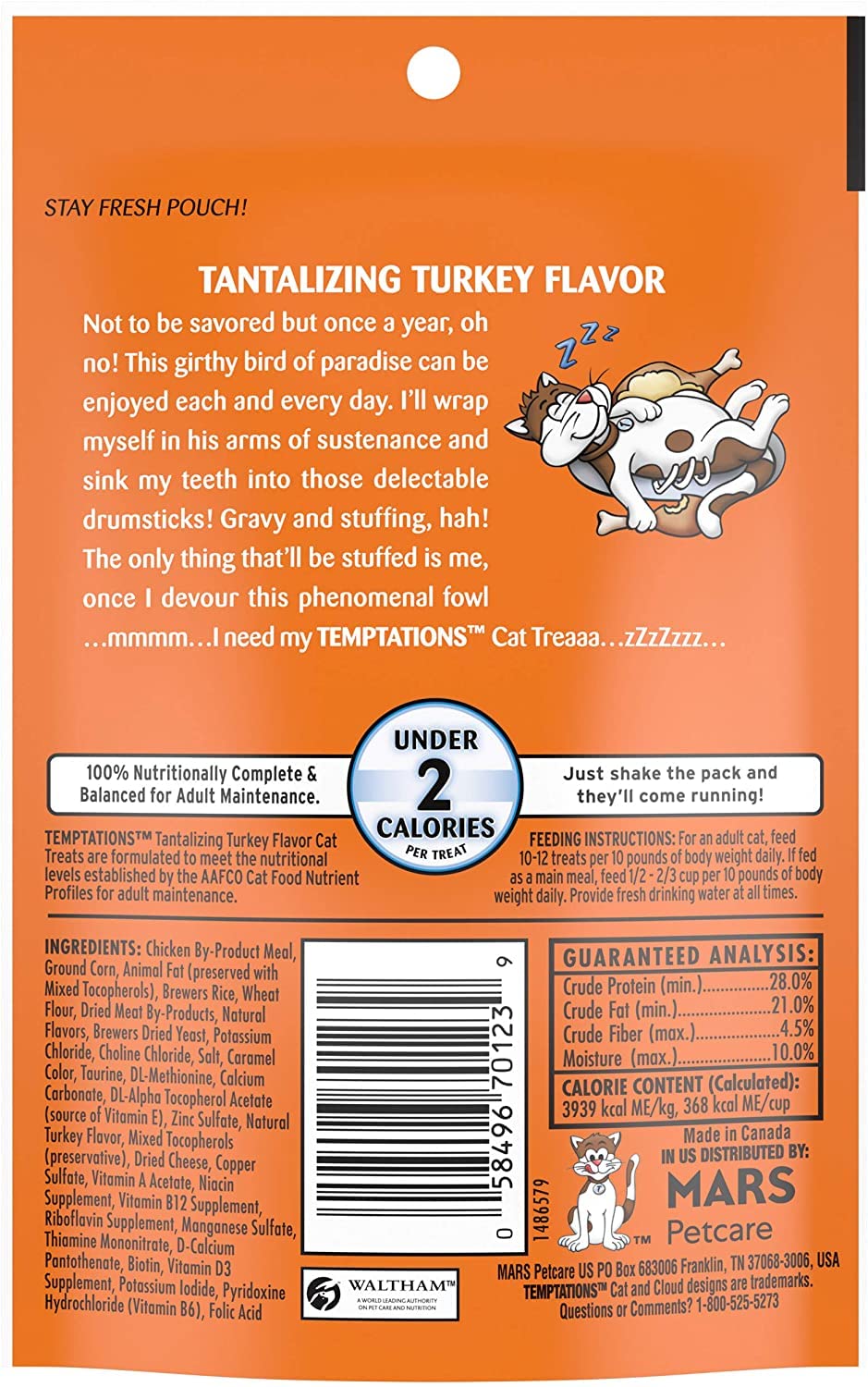 Flavors label lists nine Temptations varieties