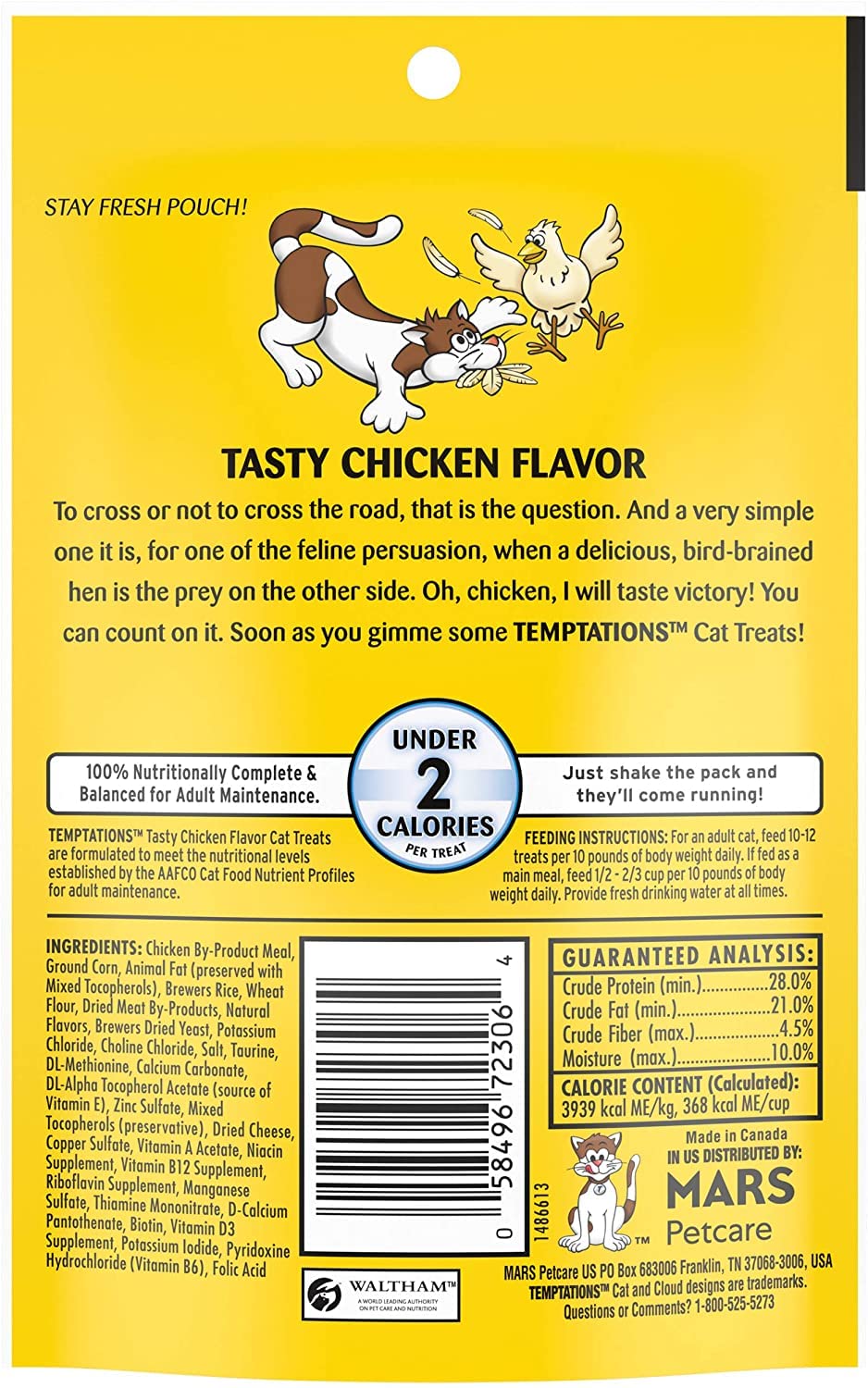 Possible tartar-control support from Temptations treats