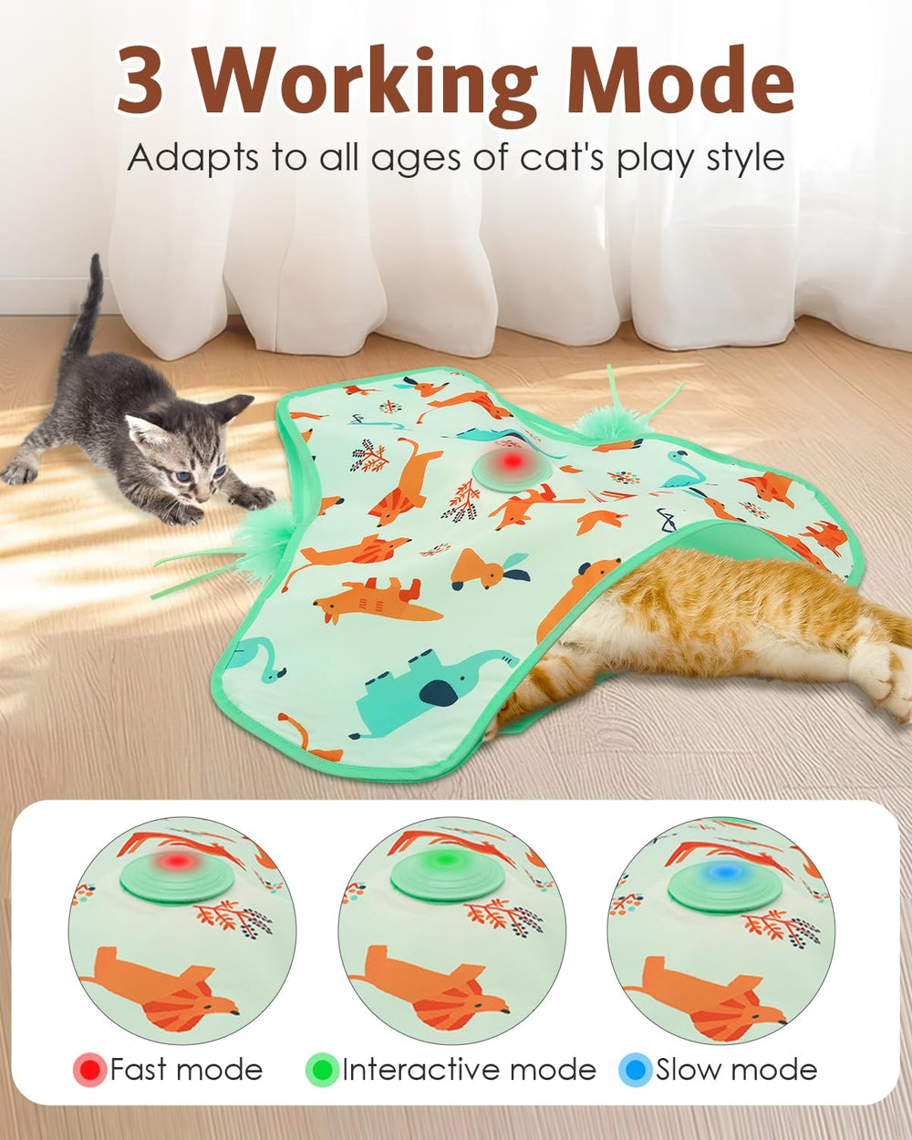 Temracha mouse squeak feature stimulating hunting instincts during play