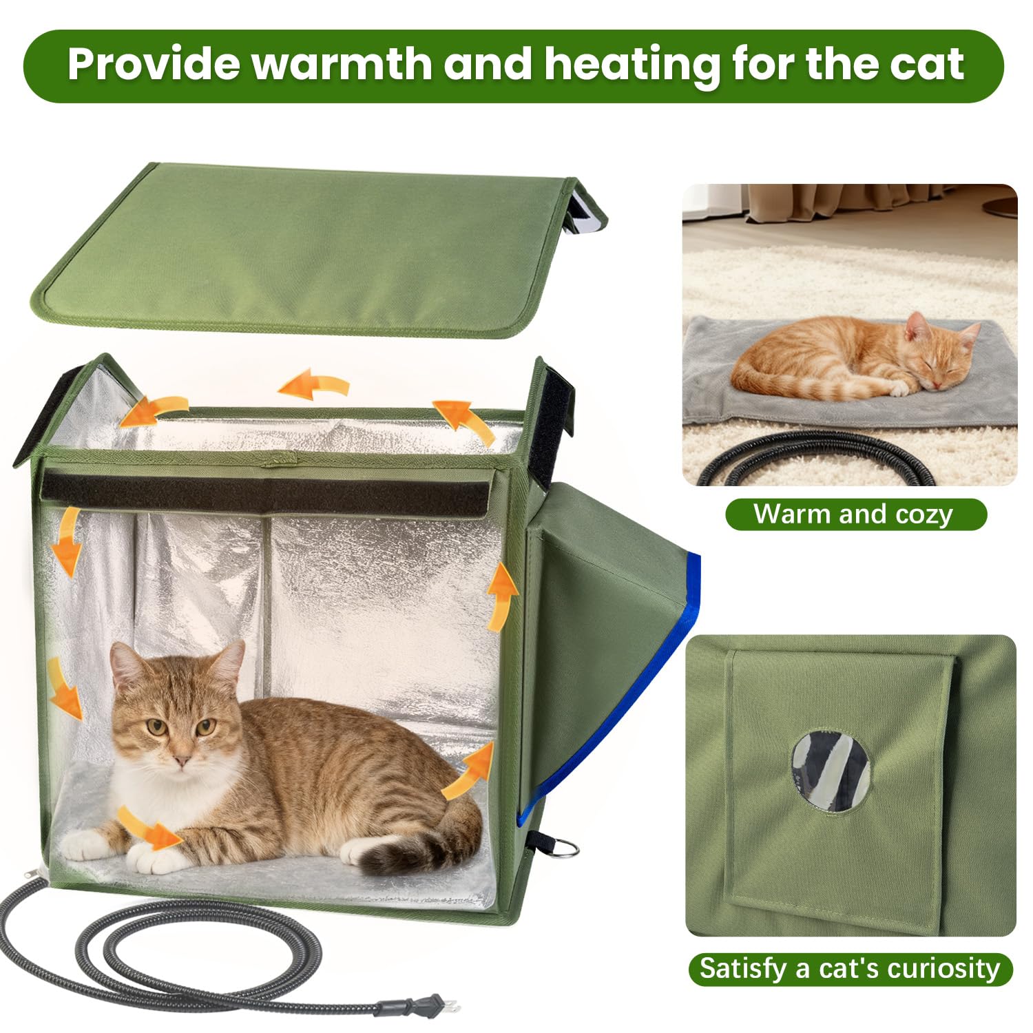 TENDWARE magnetic-door-window allows easy exit while deterring predators and watching inside.