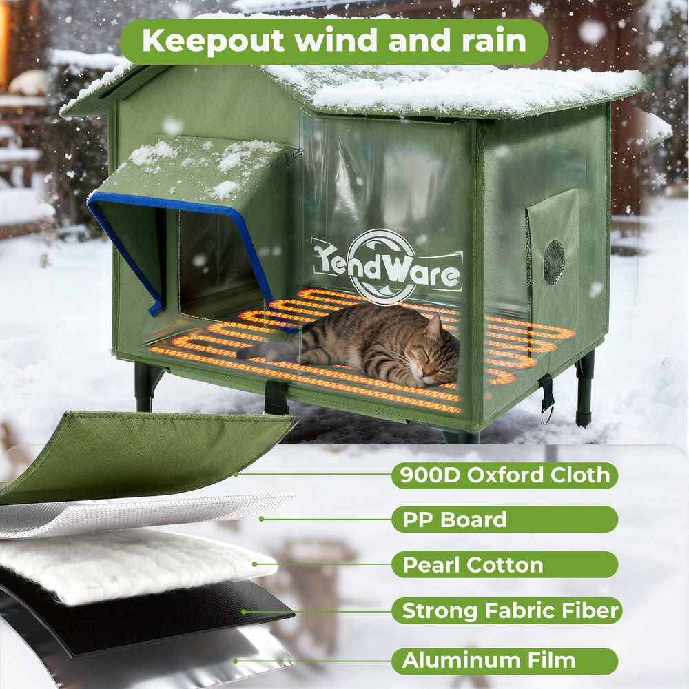 TENDWARE D-shaped hole on the side offers secure access while resisting wind.