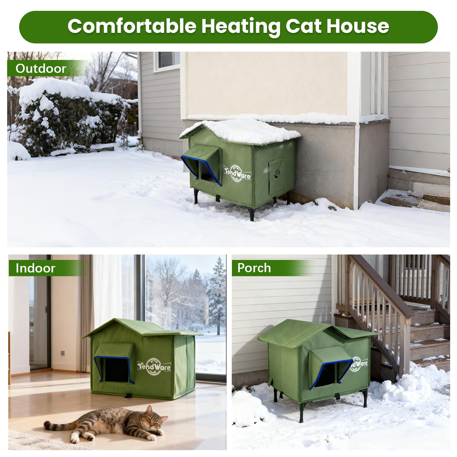 TENDWARE portable design lets you relocate the shelter between porch, yard, or garage.