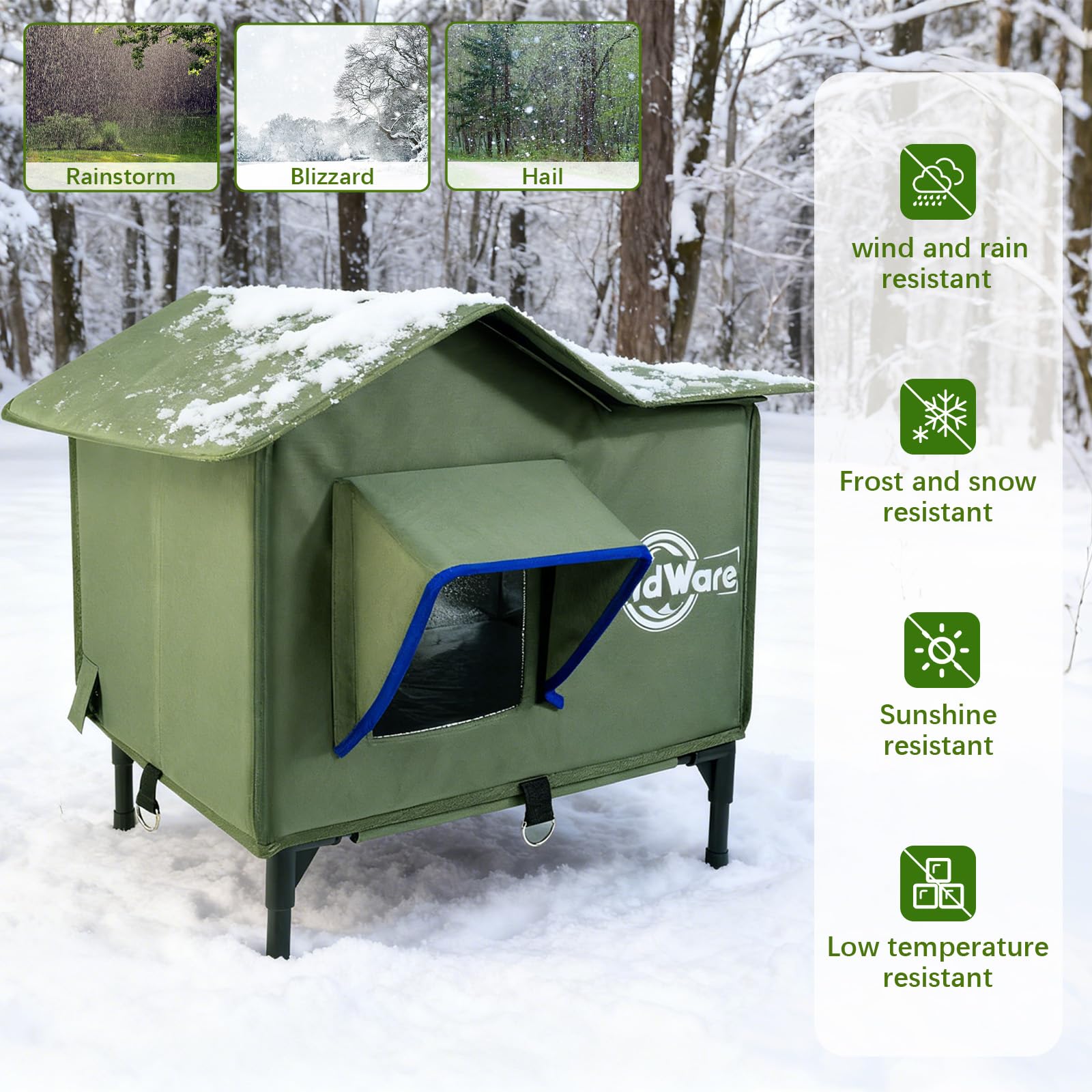 TENDWARE waterproof materials keep moisture out, helping cats stay warm and dry.