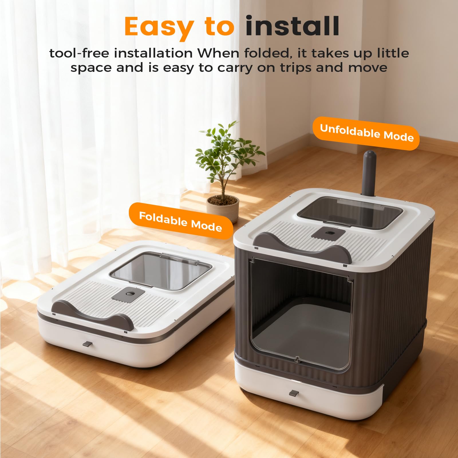 Tenizo privacy-focused litter box provides a secure space for cats.