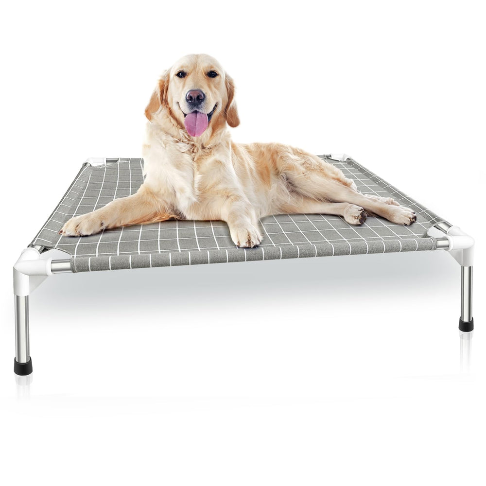 Tensorsine Elevated Dog Bed fabric close-up shows soft, skin-friendly material for comfy naps.