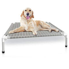 Tensorsine Elevated Dog Bed fabric close-up shows soft, skin-friendly material for comfy naps.